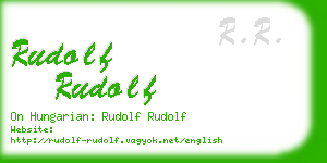 rudolf rudolf business card